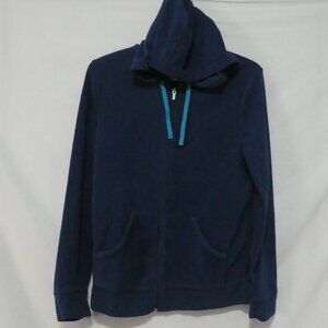 JASMINE ROSE | small | Blue Zip-Up Lightweight Fleece Hoodie